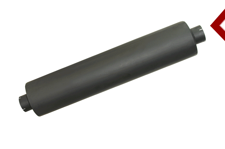 Окрашенный в черный цвет выхлопной глушитель