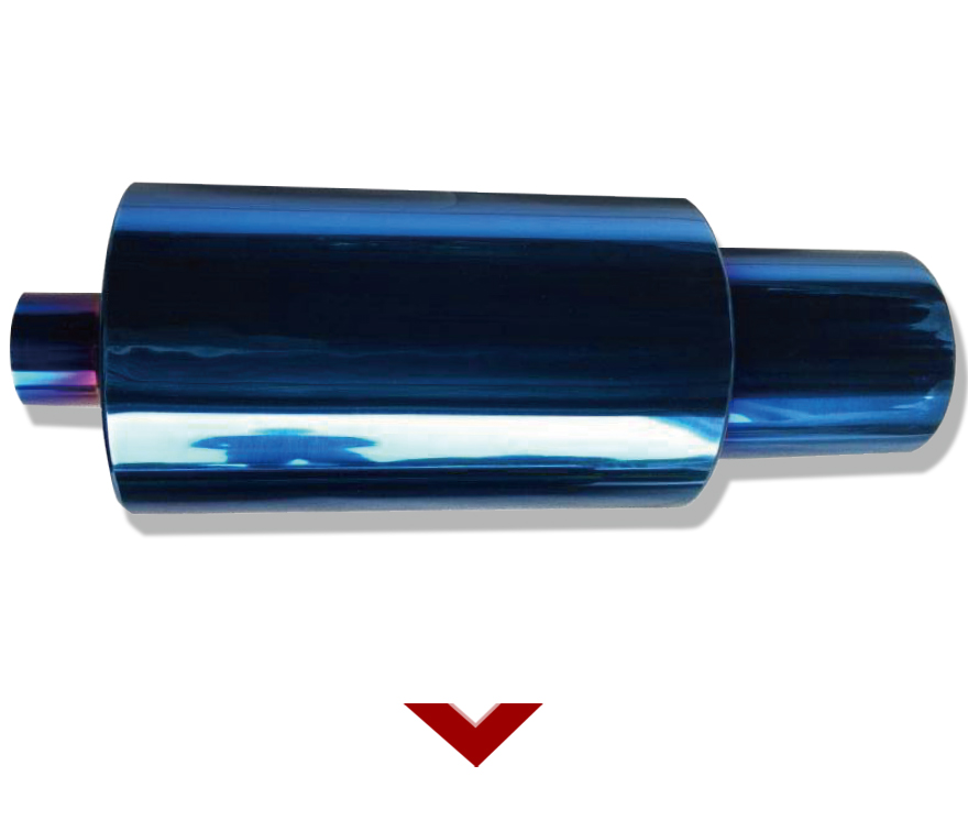 синий выхлопной глушитель